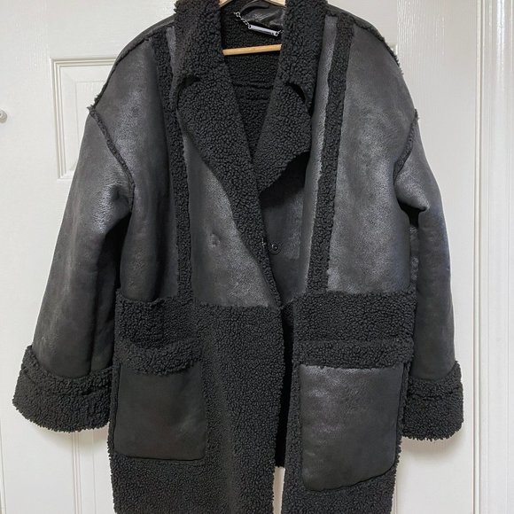 Badgley Mischka Faux Shearling Coat